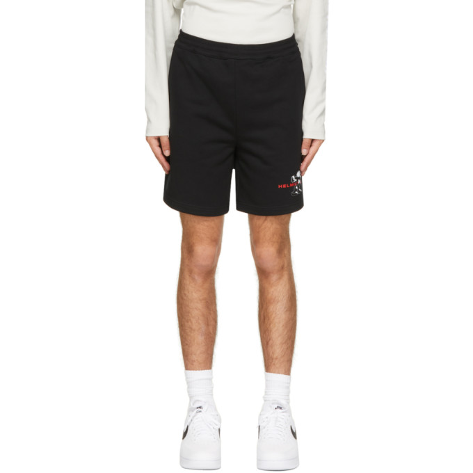 Helmut Lang Bermuda Robot Shorts In Basalt Black