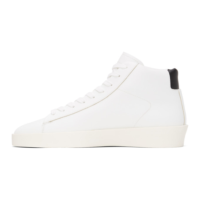Shop Essentials White Tennis Mid Sneakers