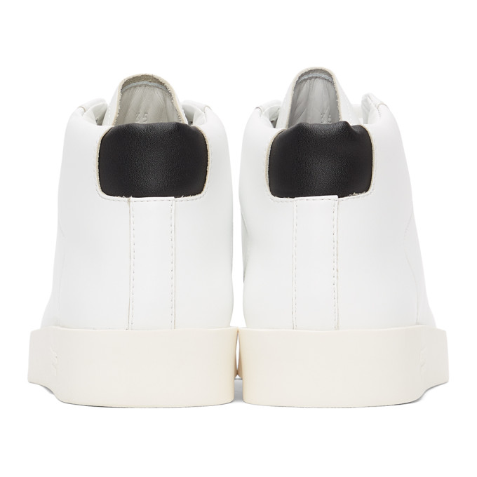 Shop Essentials White Tennis Mid Sneakers