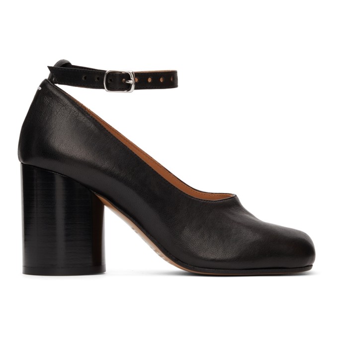 MAISON MARGIELA BLACK TABI MARY JANE HEELS