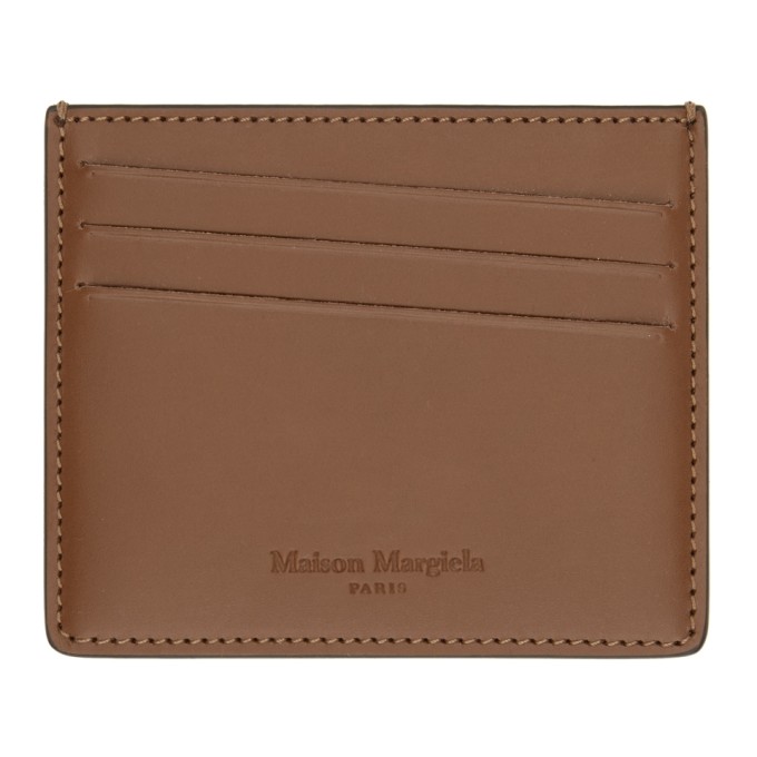 MAISON MARGIELA BLACK & BROWN CALFSKIN CARD HOLDER