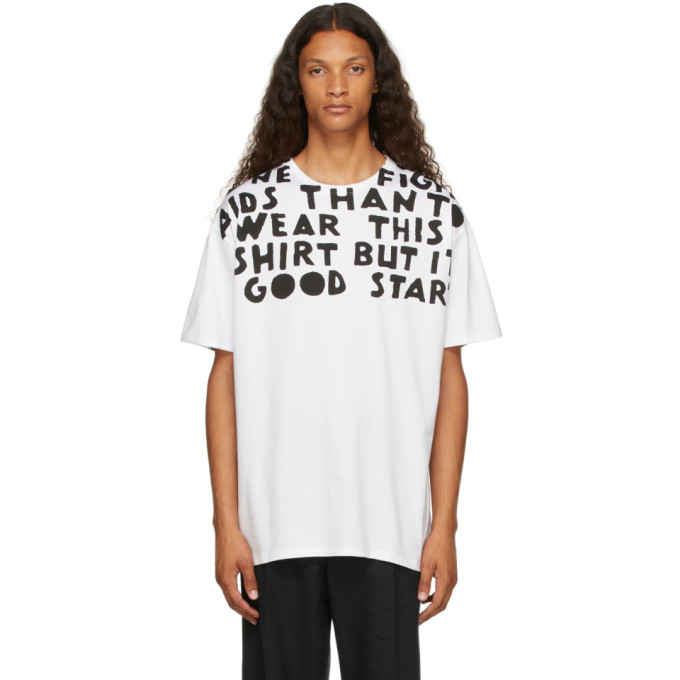 MAISON MARGIELA WHITE AIDES FRANCE EDITION CHARITY T-SHIRT