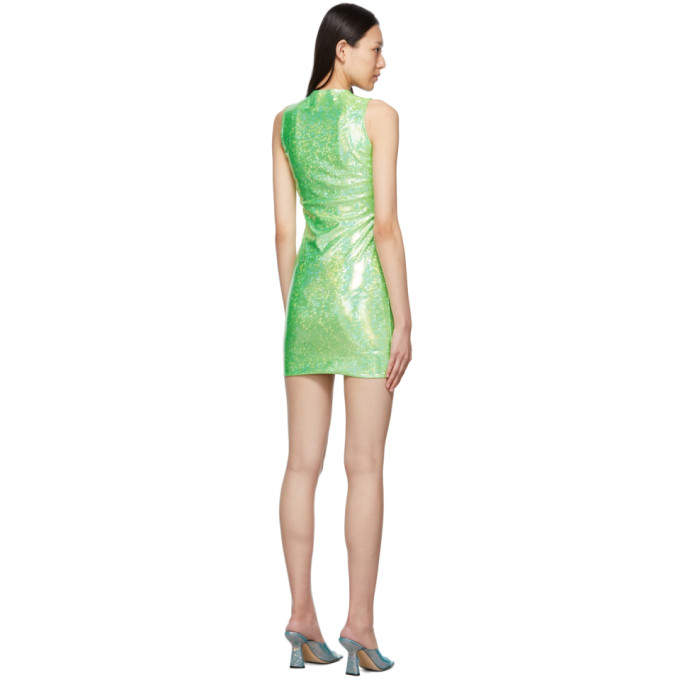 SAKS POTTS GREEN SHIMMER VISION DRESS