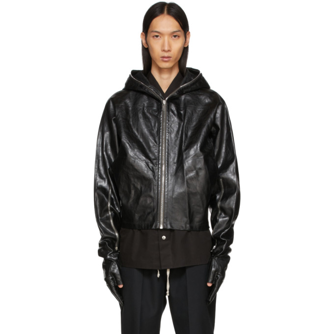 black cropped windbreaker jacket