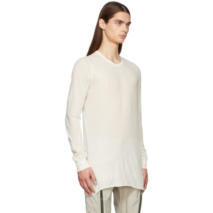 Shop Rick Owens White Basic Long Sleeve T-shirt In 11 Milk