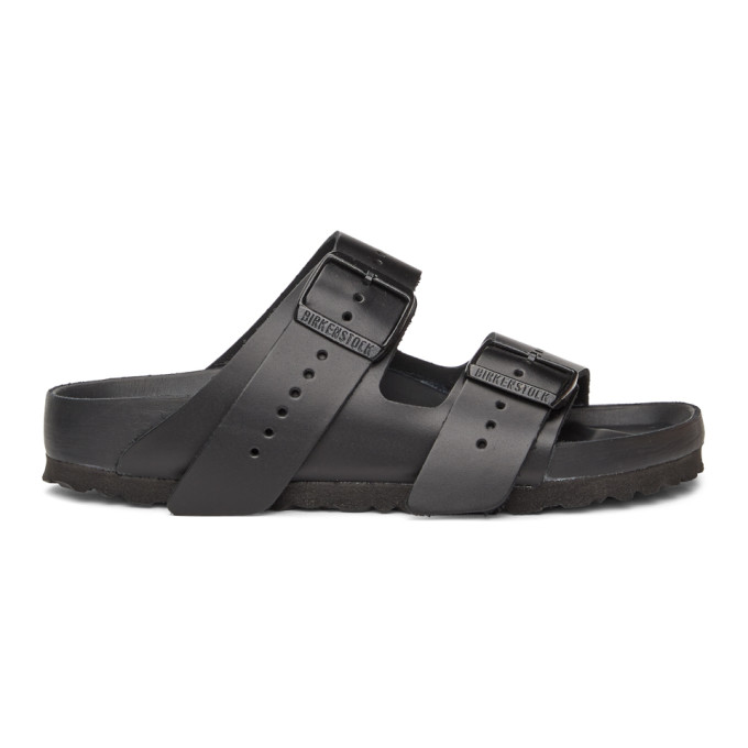 RICK OWENS BLACK BIRKENSTOCK EDITION ARIZONA SANDALS