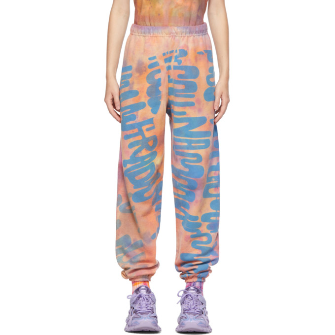 Collina Strada Multicolor 'collina Land' Tie-dye Printed Graphic Lounge Pants