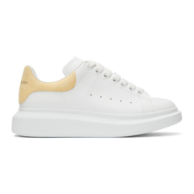 ALEXANDER MCQUEEN WHITE & YELLOW OVERSIZED SNEAKERS