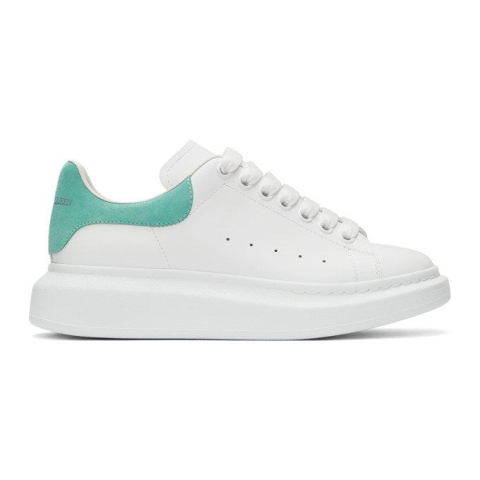 ALEXANDER MCQUEEN WHITE & BLUE OVERSIZED SNEAKERS