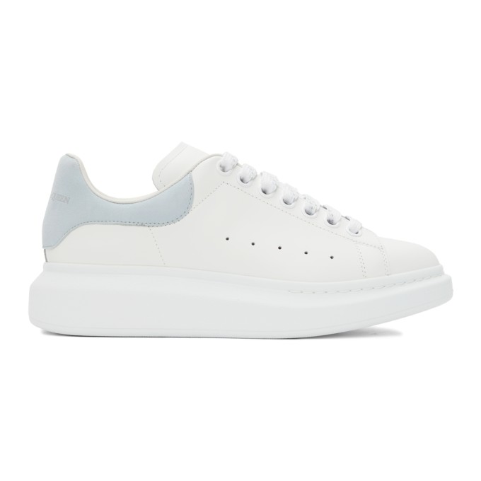 ALEXANDER MCQUEEN WHITE & BLUE OVERSIZED SNEAKERS