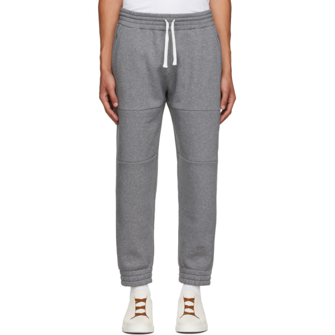 ERMENEGILDO ZEGNA GREY ESSENTIAL LOUNGE PANTS