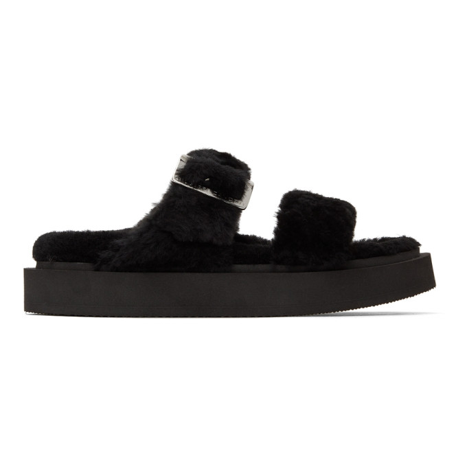 GIUSEPPE ZANOTTI BLACK JOLANDA WINTER SANDALS