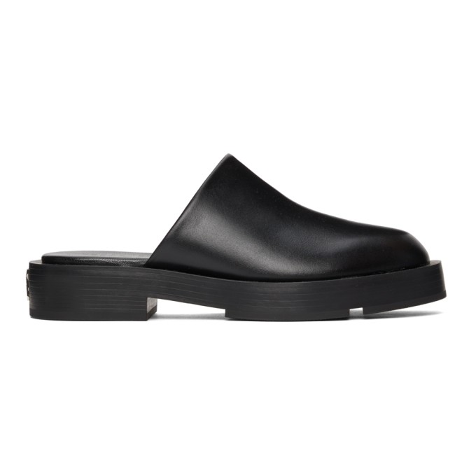 Givenchy logo plaque block-heel mules - Black