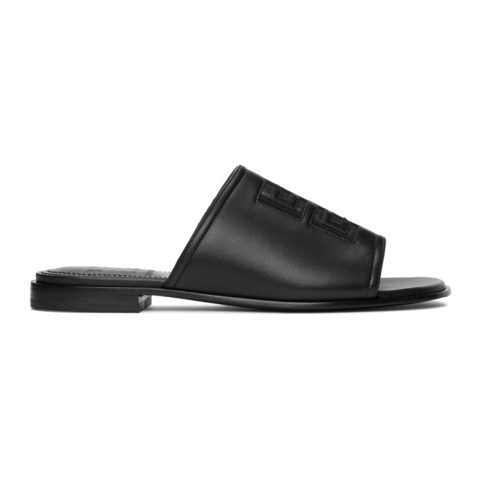 GIVENCHY BLACK 4G CUT-OUT SANDALS