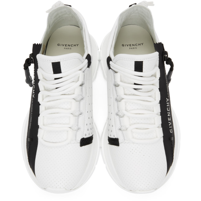 Shop Givenchy White & Black Spectre Sneakers In 116 White/black