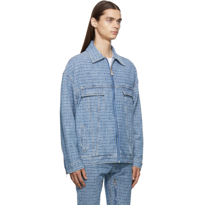 Givenchy 4g Jacquard Denim Jacket in Blue for Men