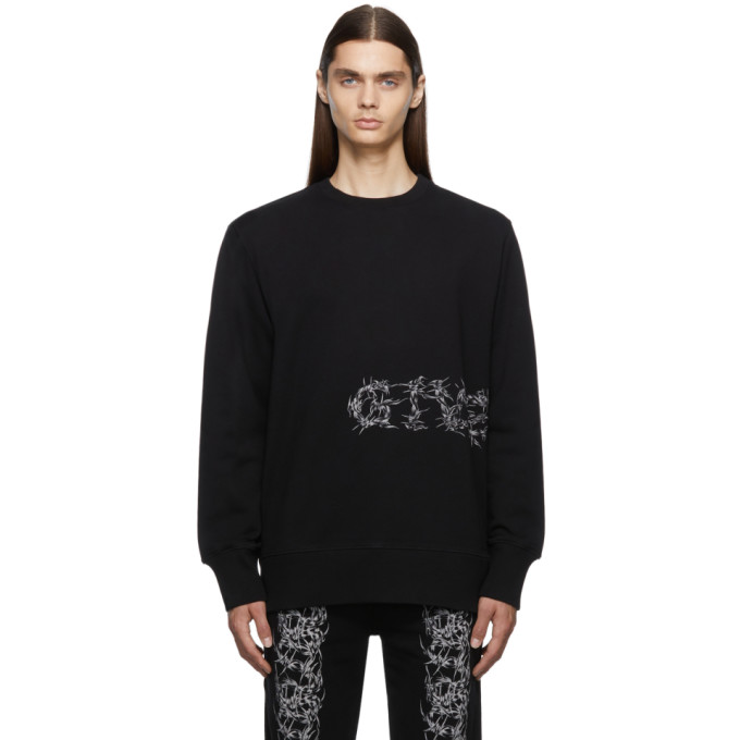 GIVENCHY BLACK BARBED WIRE SWEATSHIRT