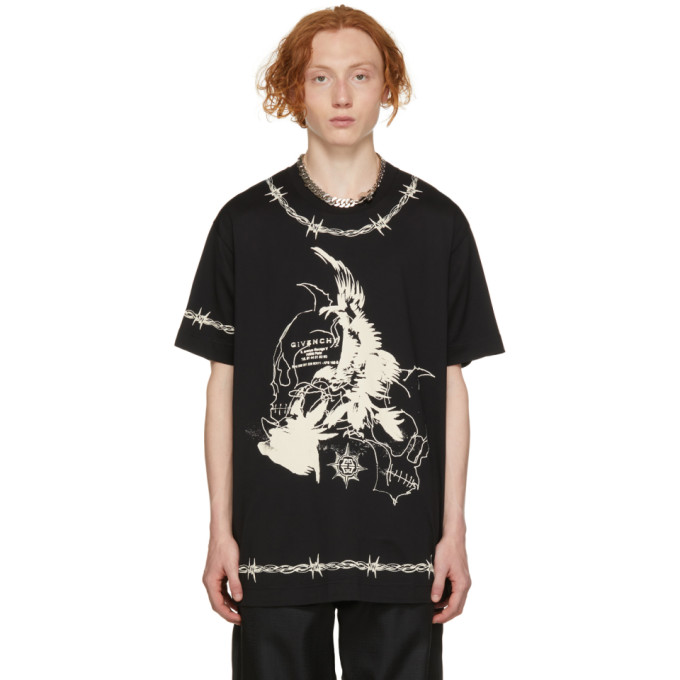 Click to view more detailed imagery on our partner's website Givenchy Mens Black Tattoo-print Cotton-jersey T-shirt Xs In 001-black