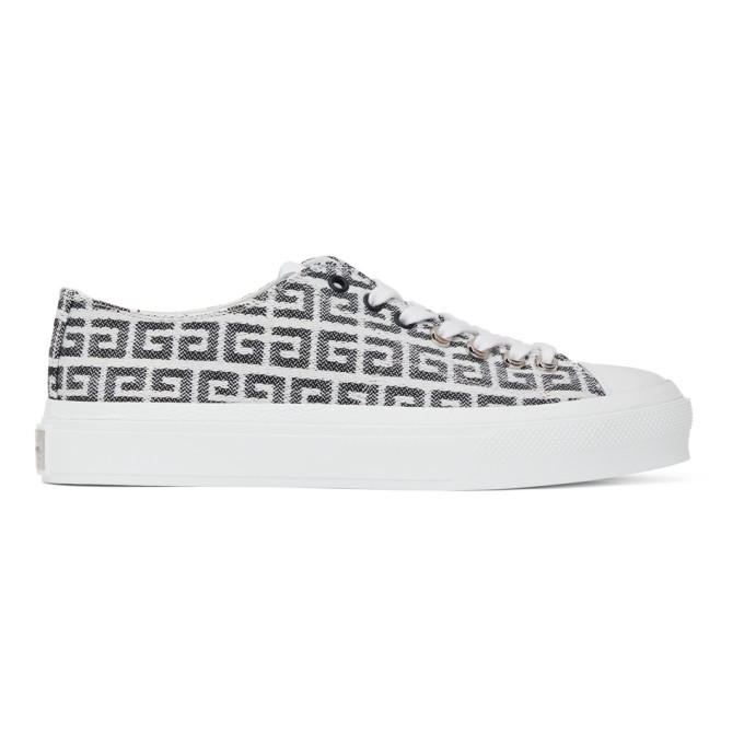 Click to view more detailed imagery on our partner's website Givenchy Womens Blk/white City 4g-print Jacquard Low-top Trainers 4 In 004-black/white