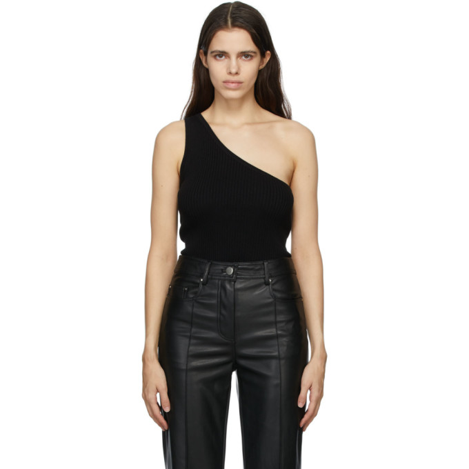 MATÉRIEL TBILISI SSENSE EXCLUSIVE BLACK CASHMERE SINGLE-SHOULDER TANK TOP