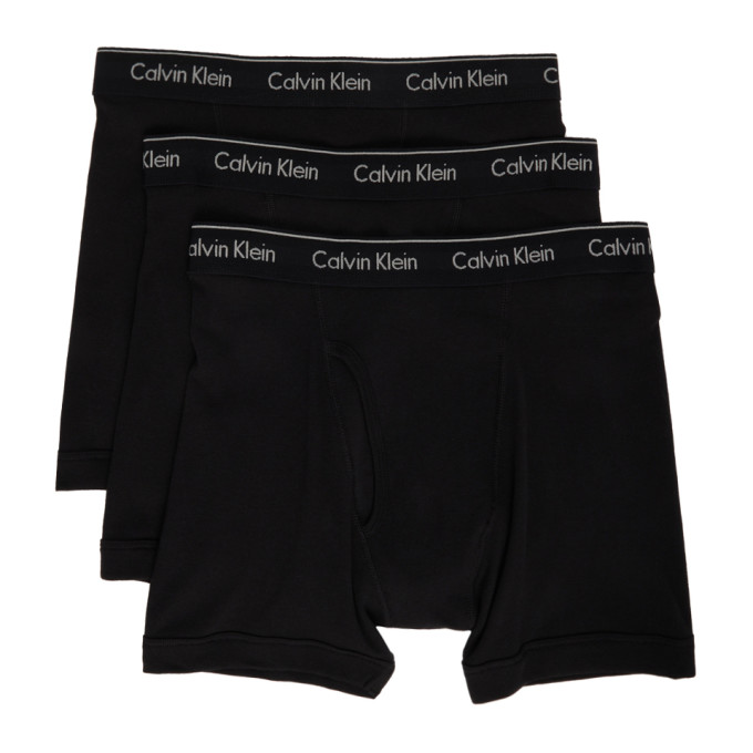 Calvin Klein Underwear Three-pack Black Classic Fit Boxer Briefs In 001 ...