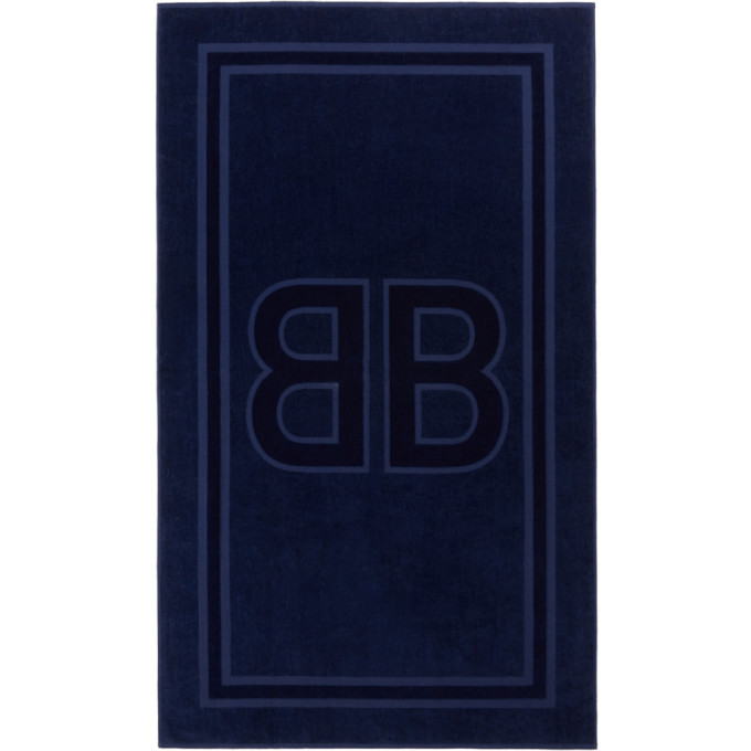 BALENCIAGA NAVY BB BEACH TOWEL