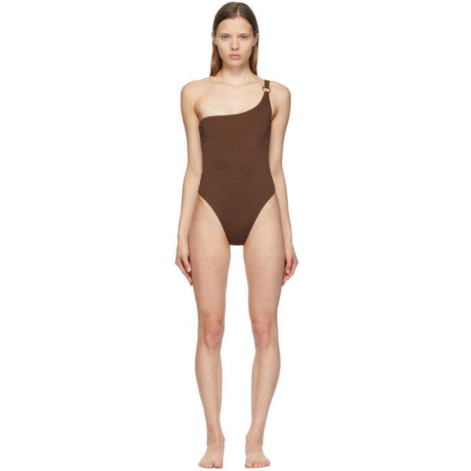 LOUISA BALLOU SSENSE EXCLUSIVE BROWN NEW ONE-PIECE SWIMSUIT