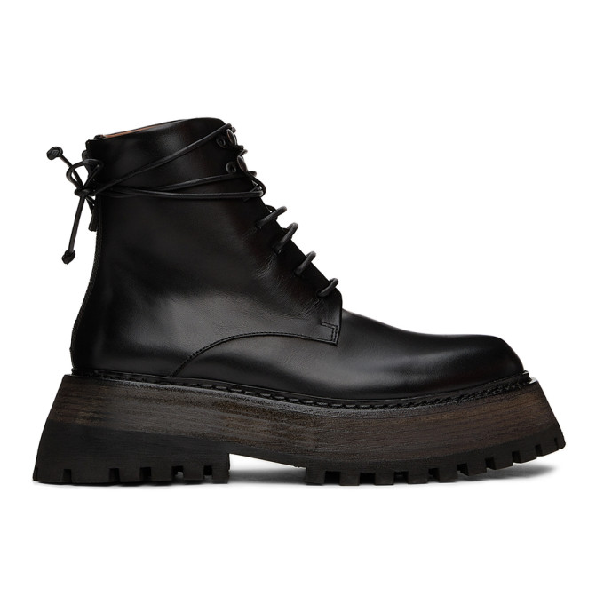 MARSÈLL SSENSE EXCLUSIVE BLACK QUADRARMATO BOOTS