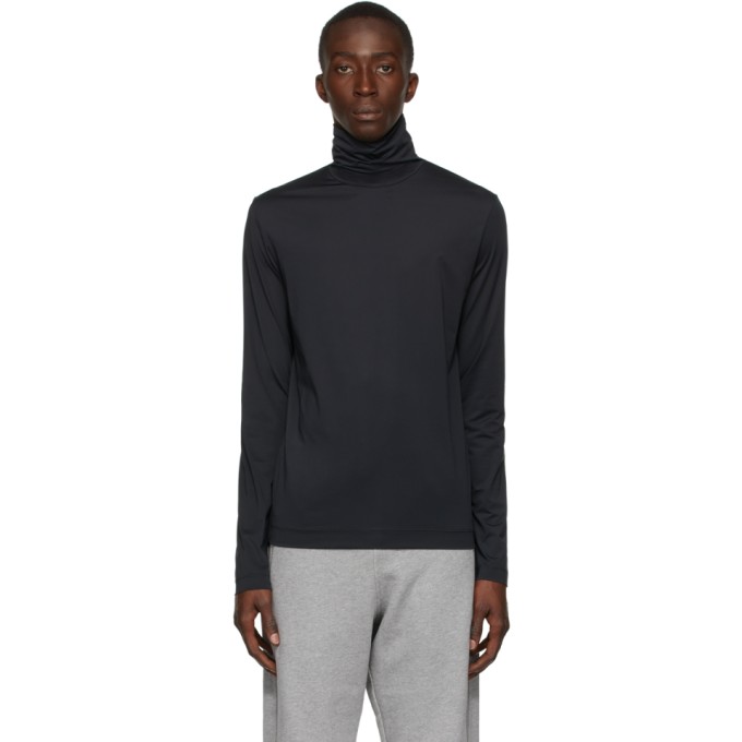 black stretch turtleneck