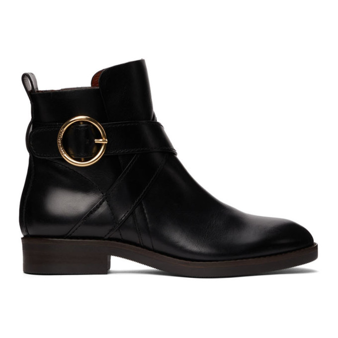 SEE BY CHLOÉ BLACK LYNA BOOTS