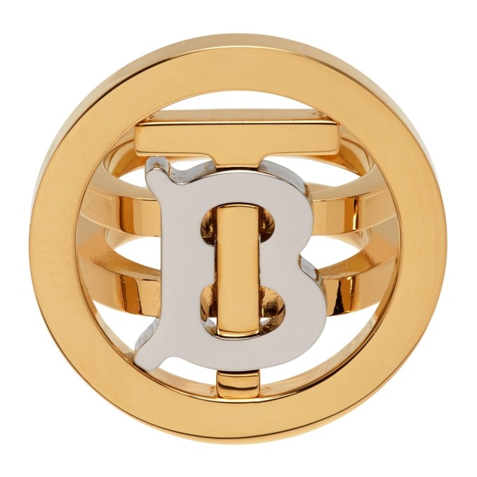 BURBERRY GOLD CIRCLE TB SIGNET RING