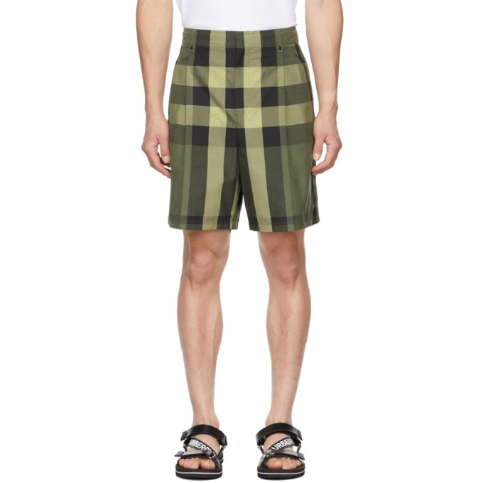 BURBERRY GREEN CHECK SCOTT SHORTS