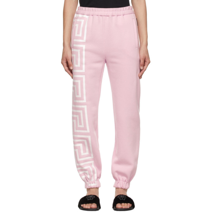 VERSACE PINK GRECA LOUNGE PANTS