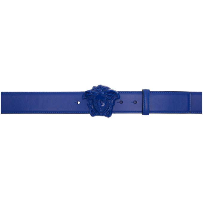 VERSACE BLUE 'LA MEDUSA' BELT