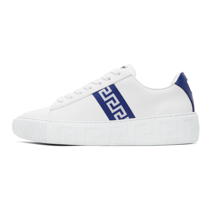 Versace Greca Low Top Sneaker White/ Blue