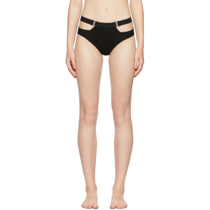 Dion Lee Black Y-front Unisex Briefs