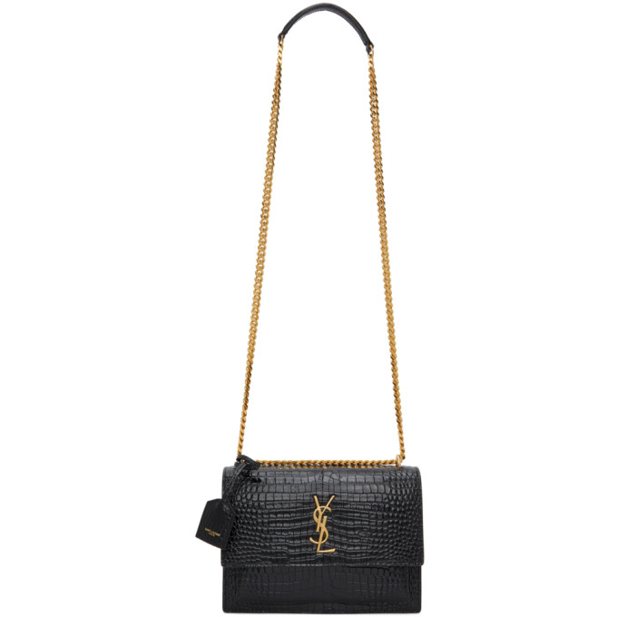 ysl sunset bag medium croc