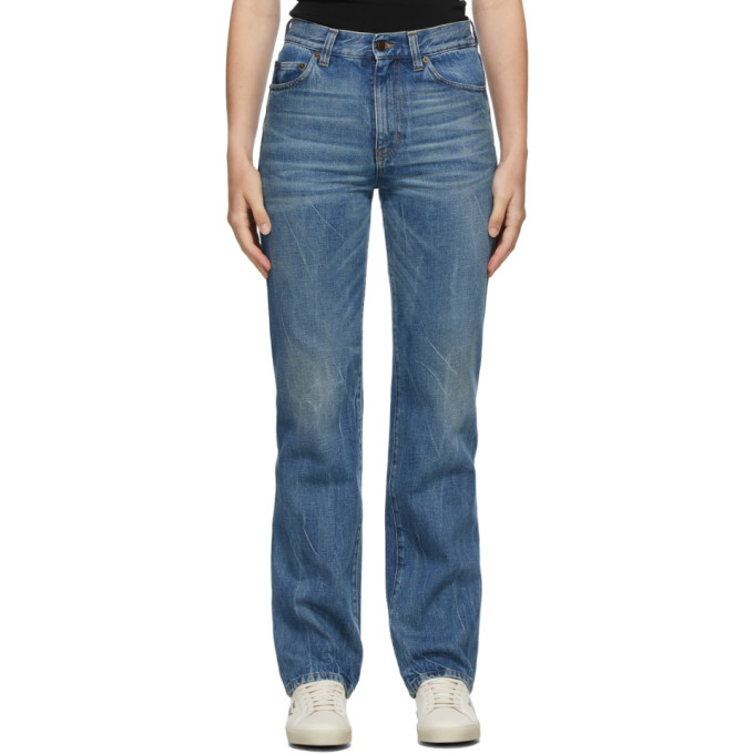 SAINT LAURENT BLUE 60S STRAIGHT JEANS