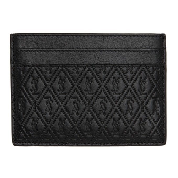 SAINT LAURENT BLACK 'LE MONOGRAMME' CARD HOLDER