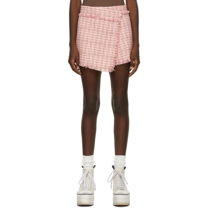 MSGM PINK TWEED SKORT