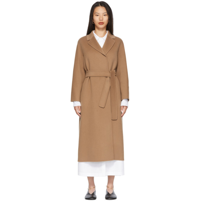 S Max Mara Pauline Self-tie Virgin Wool Coat In 045 Camel
