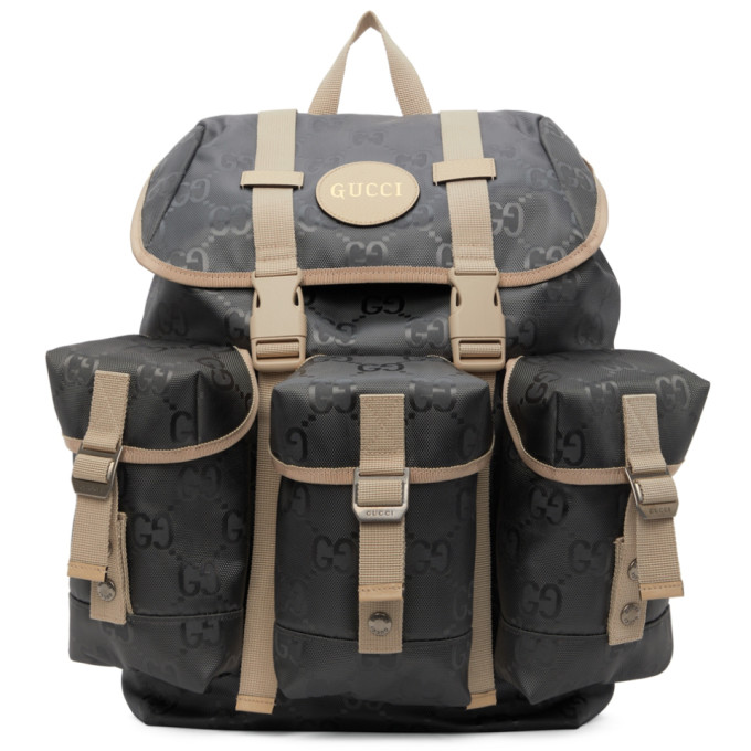 GUCCI GREY OFF THE GRID GG ECO BACKPACK