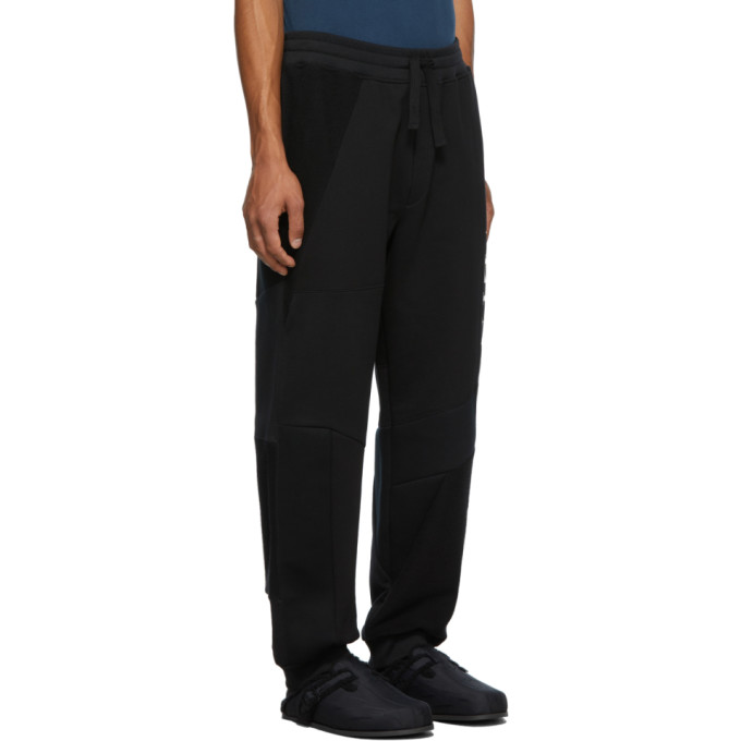 Shop Valentino Black Patchwork Lounge Pants In 0ni Nero/vltn Bianco