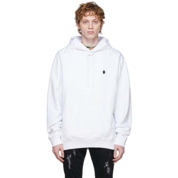 MARCELO BURLON COUNTY OF MILAN WHITE CROSS LOGO HOODIE