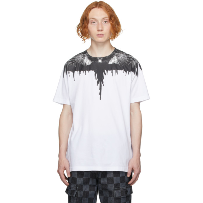 Marcelo Burlon County Of Milan Marcelo Wings-print T-shirt In White/ black | ModeSens