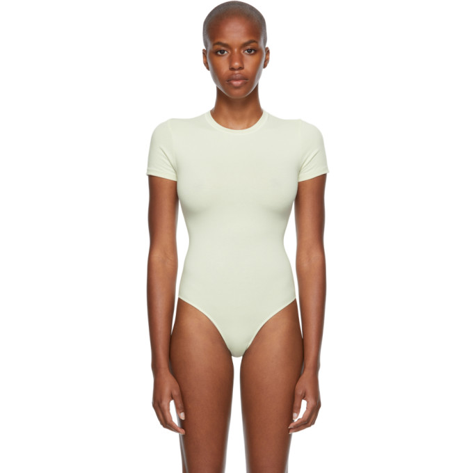 Skims Off-white Cotton 2.0 Jersey T-shirt Bodysuit In Neutral