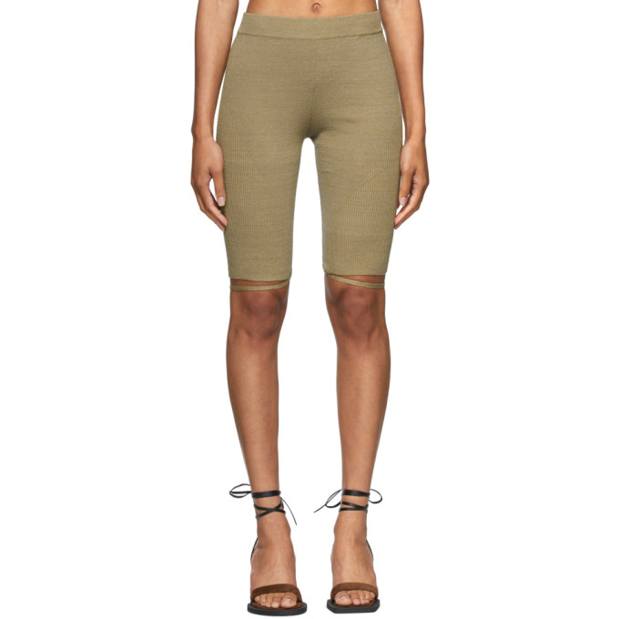Jacquemus Khaki La Montagne 'le Short Sierra' Shorts In Green