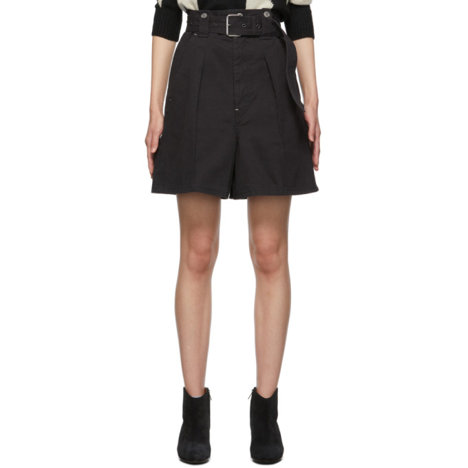 ISABEL MARANT BLACK DELILAZ SHORTS