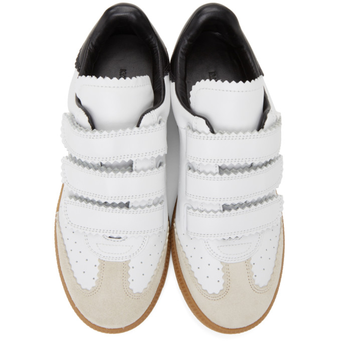 Shop Isabel Marant White Beth Sneakers In 20wh White