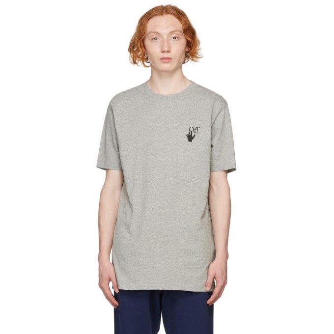 OFF-WHITE GREY SLIM DEGRADE ARROW T-SHIRT